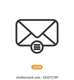 Vector Icon of Message. Message Menu