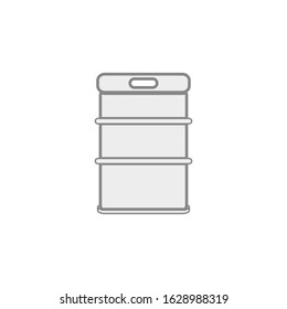 Vector icon, of metal beer barrel