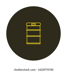Vector icon, of metal beer barrel