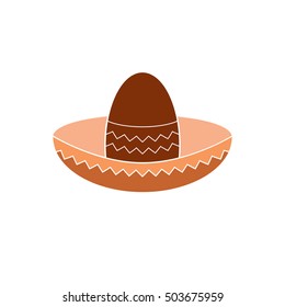 Vector icon mexican hat isolated on white background