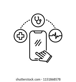 Vector icon for mhealth