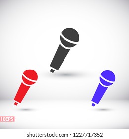 Vector icon microphone 10 EPS