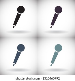 Vector icon microphone 10 EPS