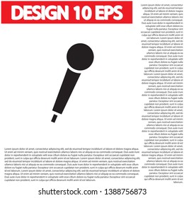 Vector icon microphone 10 EPS . Lorem Ipsum Illustration design