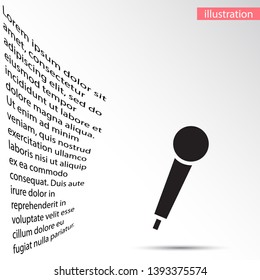 Vector icon microphone 10 EPS . Lorem Ipsum Illustration design