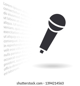 Vector icon microphone 10 EPS . Lorem Ipsum Illustration design