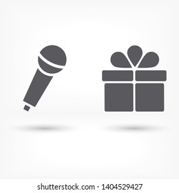 Vector icon microphone 10 EPS . Lorem Ipsum Illustration design
