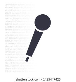 Vector icon microphone 10 EPS . Lorem Ipsum Illustration design