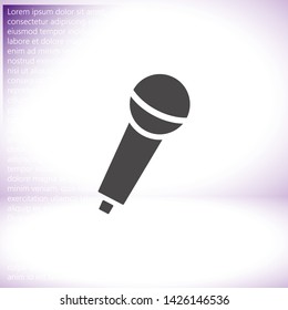 Vector icon microphone 10 EPS . Lorem Ipsum Illustration design