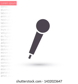 Vector icon microphone 10 EPS . Lorem Ipsum Illustration design