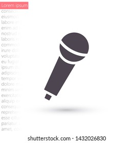 Vector icon microphone 10 EPS . Lorem Ipsum Illustration design