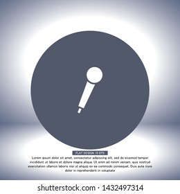 Vector icon microphone 10 EPS . Lorem Ipsum Illustration design