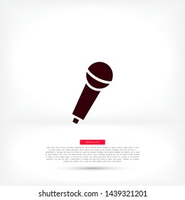 Vector icon microphone 10 EPS . Lorem Ipsum Illustration design