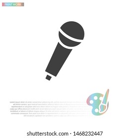 Vector icon microphone 10 EPS . Lorem Ipsum Illustration design