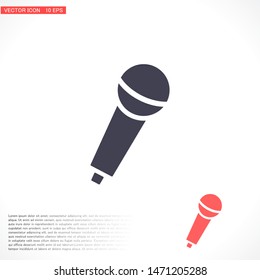 Vector icon microphone 10 EPS . Lorem Ipsum Illustration design