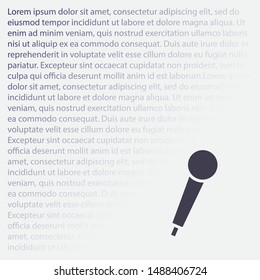 Vector icon microphone 10 EPS . Lorem Ipsum Illustration design