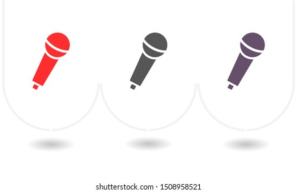 Vector icon microphone 10 EPS . Lorem Ipsum Illustration design