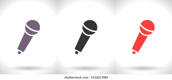 Vector icon microphone 10 EPS . Lorem Ipsum Illustration design
