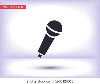 Vector icon microphone 10 EPS . Lorem Ipsum Illustration design