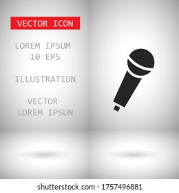 Vektorsymbol Mikrofon 10 EPS . Lorem-Ipsum-Illustrationsdesign