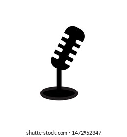 Vector icon of microphone. Flat icon of microphone symbol
