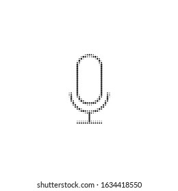 vector icon microphone in halftone