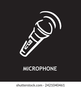 vector icon for microphone, musical instruments