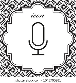 vector icon microphone on a geometric background of eps