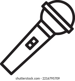 Icono vectorial del micrófono, grabadora de voz, llamada a la oración, entrevista, karaoke, señal de jack de audio. Aislado sobre fondo blanco