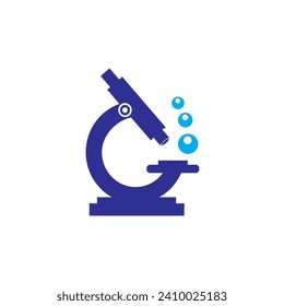 Vector Icon Microscope simple logo for laboratory, scientist, chemical