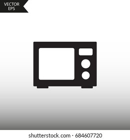 Vector icon of microwave oven