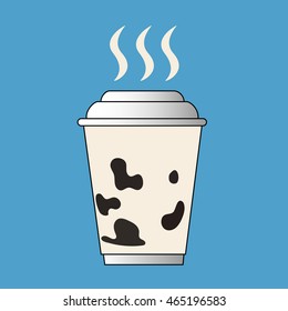 Vector icon of milk cup 