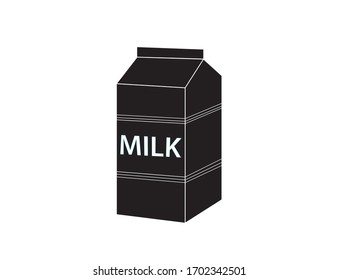 Vector icon - milk in the package. Health, nutrition, drink.