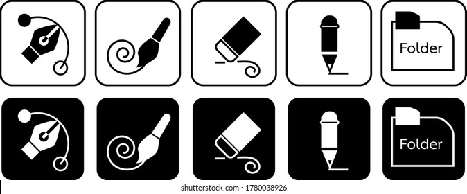vector icon minimal style and isolate on white background
