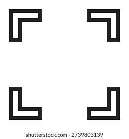 Vector Icon of Minimalist Focus Frame Marker for User Interface symbol_Line Icon