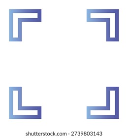 Vector Icon of Minimalist Focus Frame Marker for User Interface symbol_Gradient Line Icon
