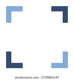 Vector Icon of Minimalist Focus Frame Marker for User Interface symbol_Outline Color Icon