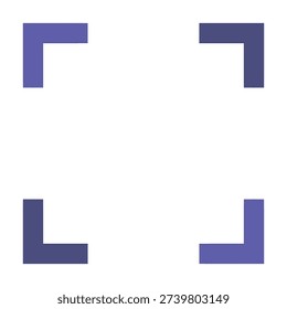 Vector Icon of Minimalist Focus Frame Marker for User Interface symbol_Filled Purple Icon