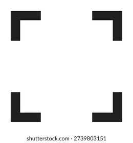 Vector Icon of Minimalist Focus Frame Marker for User Interface symbol_Glyph Icon