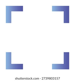 Vector Icon of Minimalist Focus Frame Marker for User Interface symbol_Gradient Fill Icon