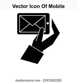 Vector Icon of Mobile Emepsl Handheld Device Communication Technology