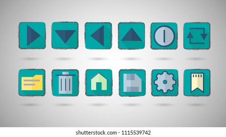 Vector icon for mobile file manager.