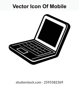 Vector Icon Of Mobile Laptop Computer Notebook Device Gadget Technology