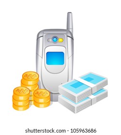 Similar Images, Stock Photos & Vectors of vector icon mobile phone and ...