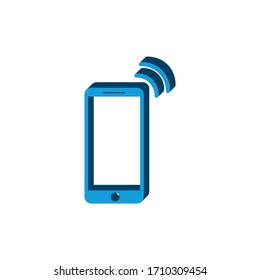  vector icon mobile phone isometric. 3d  sign isolated on white background.
