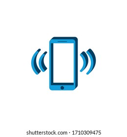  vector icon mobile phone isometric. 3d  sign isolated on white background.