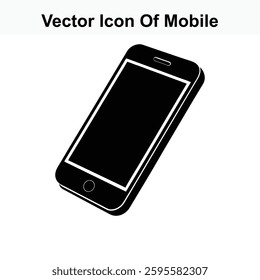 Vector Icon of Mobile Phone Smartphone Device Gadget Technology App Communication Internet Connection Digital Wireless Portable Handheld Screen Display Cellular Network Mobile Application