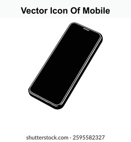 Vector Icon Of Mobile Phone Smartphone Device Gadget Technology Communication Digital Screen Display Wireless Internet Connection