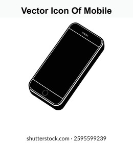 Vector Icon of Mobile Phone Smartphone Device Gadget Technology Illustration