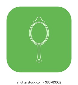 vector icon of modern female mirror